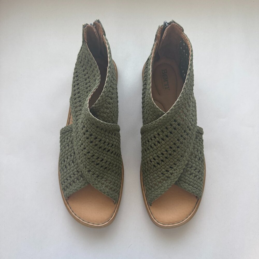 Born Iwa Mac Sandals Women's Size 11M Green Macrame Perforated BR0046663 CQH23 - Picture 3 of 12
